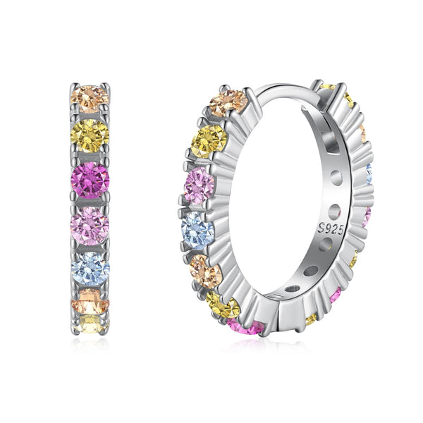 <MAGIC>Radiant Colorful Round Cut Earrings