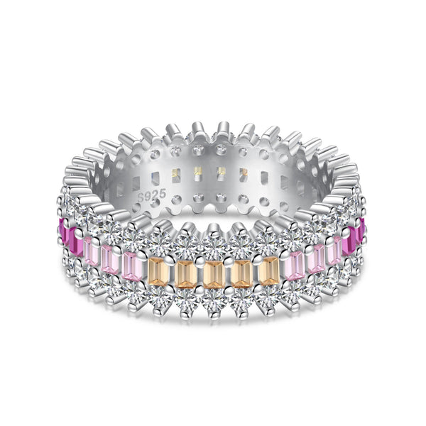 <MAGIC>Ornate Colorful Radiant Cut Daily Ring