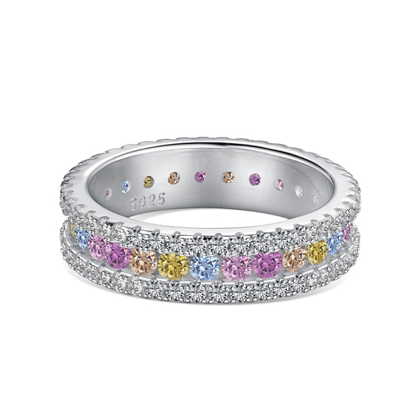 <MAGIC>Delicate Colorful Round Cut Daily Ring