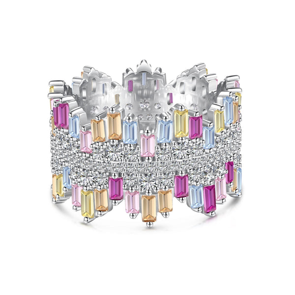 <MAGIC>Luxurious Colorful Radiant Cut Daily Ring