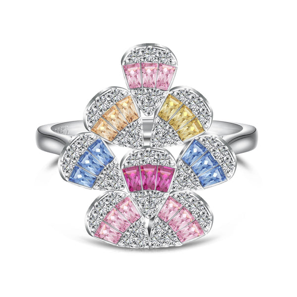 <MAGIC>Sparkling Colorful Water Drop Shape Daily Ring