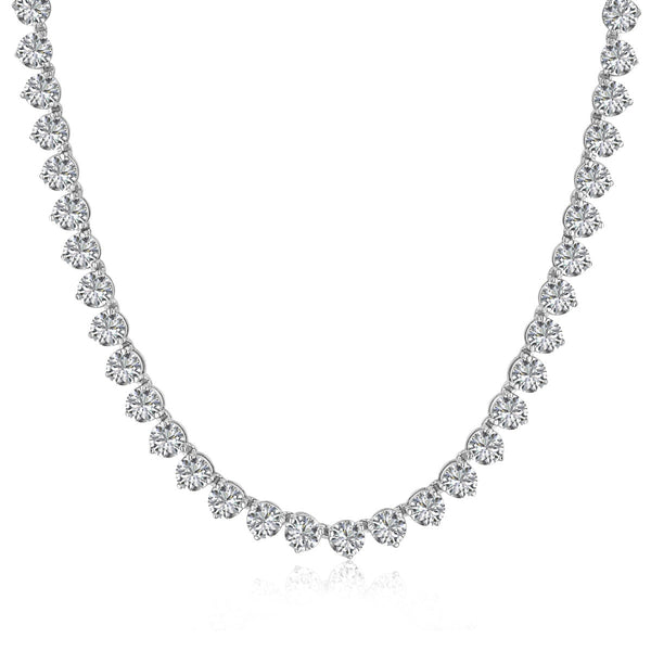<MAGIC>Ornate Heart Cut Tennis Necklace