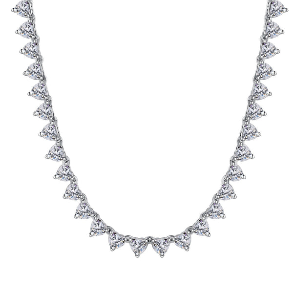 <MAGIC>Ornate Heart Cut Tennis Necklace