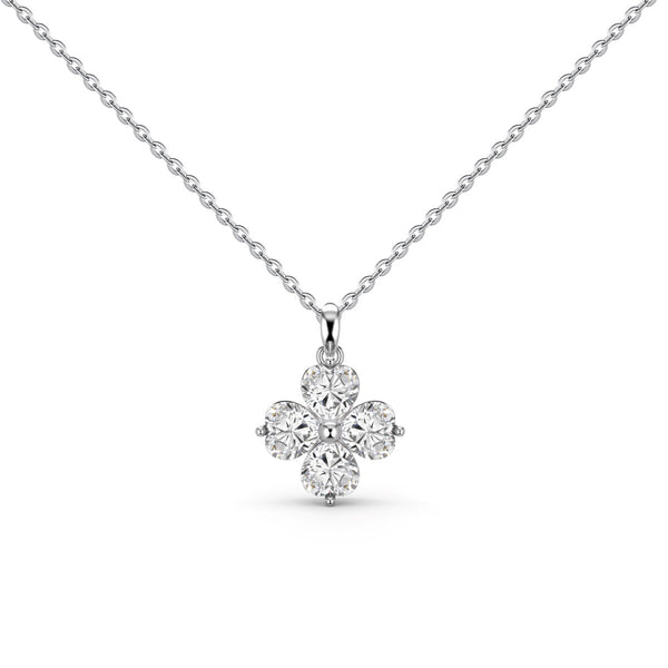 <MAGIC>Heart-Shaped Four-Leaf Clover Bead Necklace