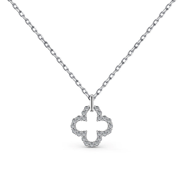 <MAGIC>Four-Leaf Clover Hollow Design Exquisite Necklace