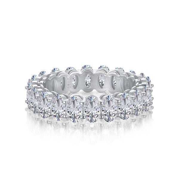 <MAGIC>Ornate Oval Cut Tennis Ring